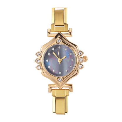 2025 Women Watches Small Round Watch Golden Luxury Wristwatches Ladies Fashion Gold Bracelet Watch Female Elegant Clock Women