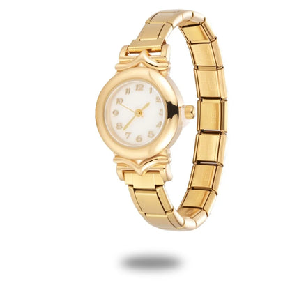 2025 Women Watches Small Round Watch Golden Luxury Wristwatches Ladies Fashion Gold Bracelet Watch Female Elegant Clock Women