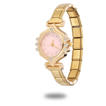2025 Women Watches Small Round Watch Golden Luxury Wristwatches Ladies Fashion Gold Bracelet Watch Female Elegant Clock Women