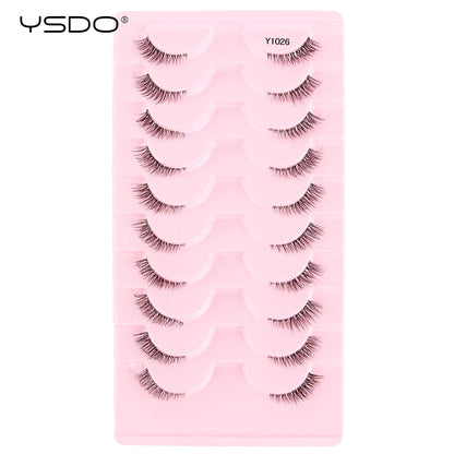Half Lashes 3/7/10 Pairs Soft Natural 3D Mink Eyelashes Wispy Mink Lashes Makeup Volume Fluffy Half False Eyelash Cilios Tools