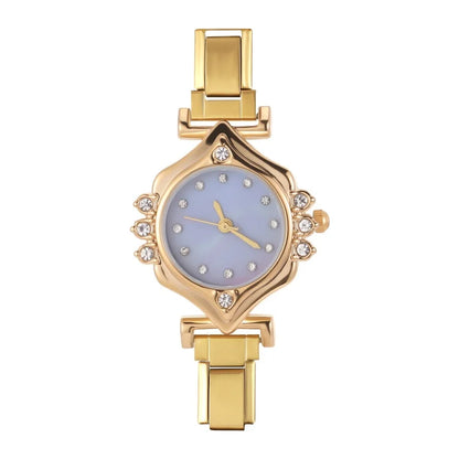 2025 Women Watches Small Round Watch Golden Luxury Wristwatches Ladies Fashion Gold Bracelet Watch Female Elegant Clock Women