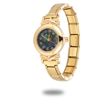 2025 Women Watches Small Round Watch Golden Luxury Wristwatches Ladies Fashion Gold Bracelet Watch Female Elegant Clock Women