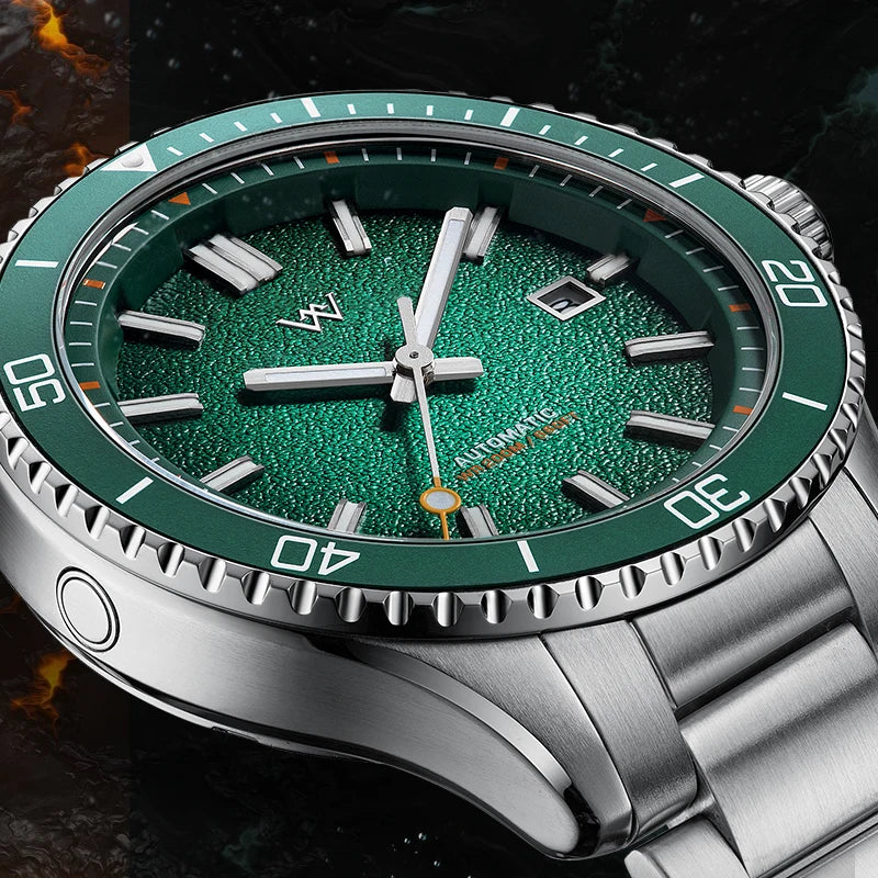 WM Watch Dive Watch Automatic Mechanical Watches Man Diving Watch Sapphire Stainless Steel Diver Welly Merck Wrist Watch WM046