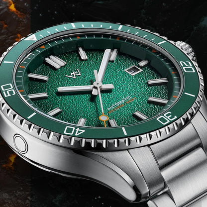 WM Watch Dive Watch Automatic Mechanical Watches Man Diving Watch Sapphire Stainless Steel Diver Welly Merck Wrist Watch WM046