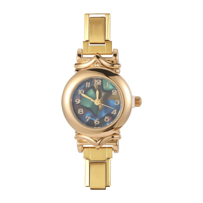 2025 Women Watches Small Round Watch Golden Luxury Wristwatches Ladies Fashion Gold Bracelet Watch Female Elegant Clock Women