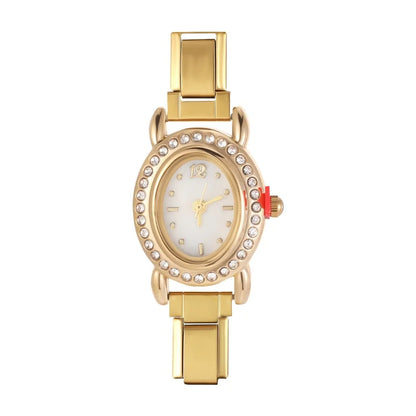 2025 Women Watches Small Round Watch Golden Luxury Wristwatches Ladies Fashion Gold Bracelet Watch Female Elegant Clock Women
