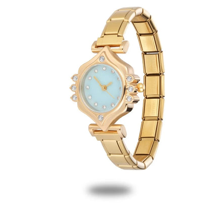 2025 Women Watches Small Round Watch Golden Luxury Wristwatches Ladies Fashion Gold Bracelet Watch Female Elegant Clock Women