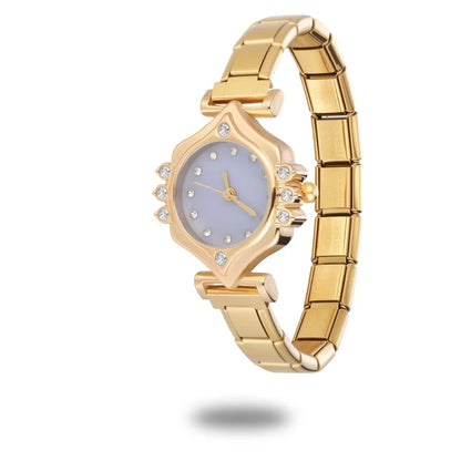 2025 Women Watches Small Round Watch Golden Luxury Wristwatches Ladies Fashion Gold Bracelet Watch Female Elegant Clock Women