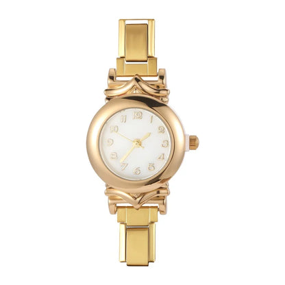 2025 Women Watches Small Round Watch Golden Luxury Wristwatches Ladies Fashion Gold Bracelet Watch Female Elegant Clock Women
