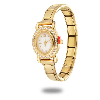 2025 Women Watches Small Round Watch Golden Luxury Wristwatches Ladies Fashion Gold Bracelet Watch Female Elegant Clock Women