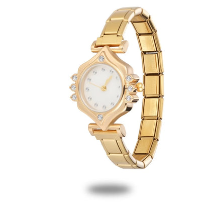 2025 Women Watches Small Round Watch Golden Luxury Wristwatches Ladies Fashion Gold Bracelet Watch Female Elegant Clock Women