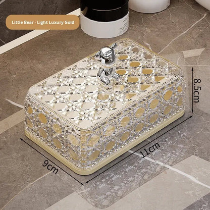 Diamond Design Soap Holder with Lid